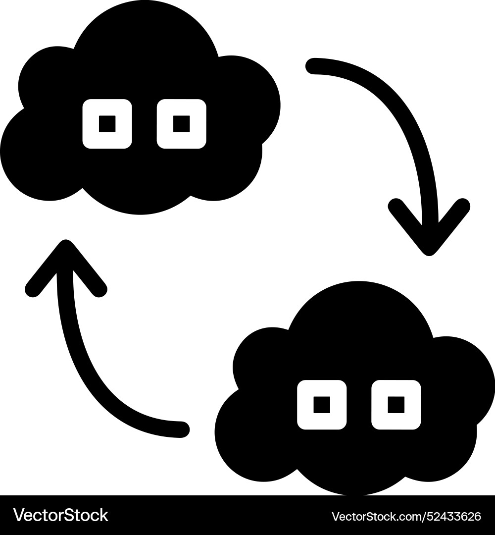 Cloud storage icon symbol image of the database Vector Image