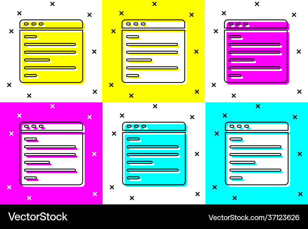 Computer-Api-Interface-Symbol isoliert auf der Farbe vektorbild