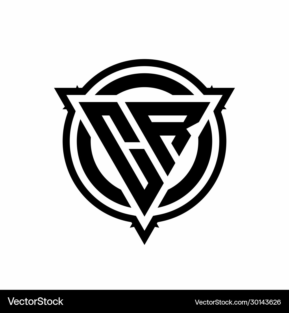 Cr logo with triangle shape and circle Cr logo with triangle shape and circle Vector Image