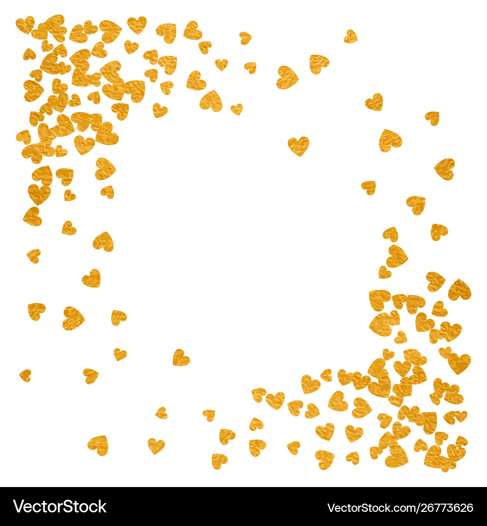 Frame or border random scatter hearts Frame or border random scatter hearts vector image