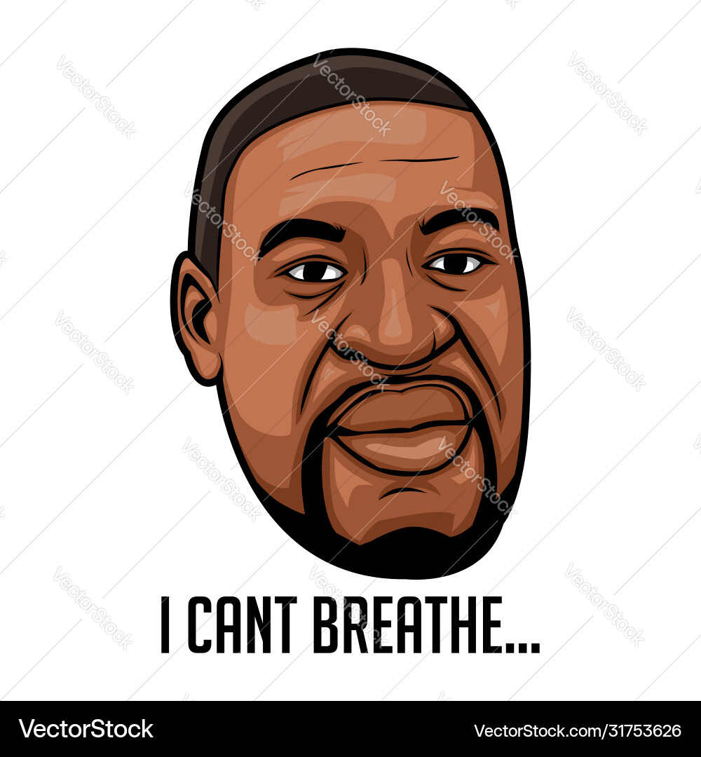 George floyd face black live matter George floyd face black live matter vector image