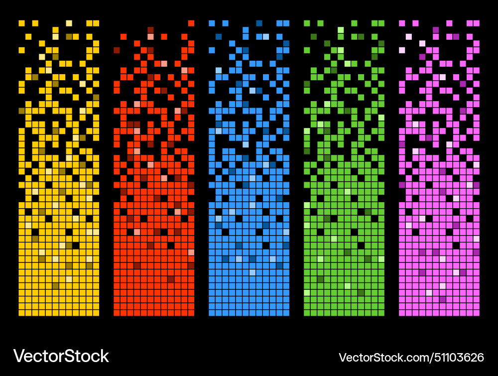 Pixel disintegration color backgrounds decay Pixel disintegration color backgrounds decay vector image