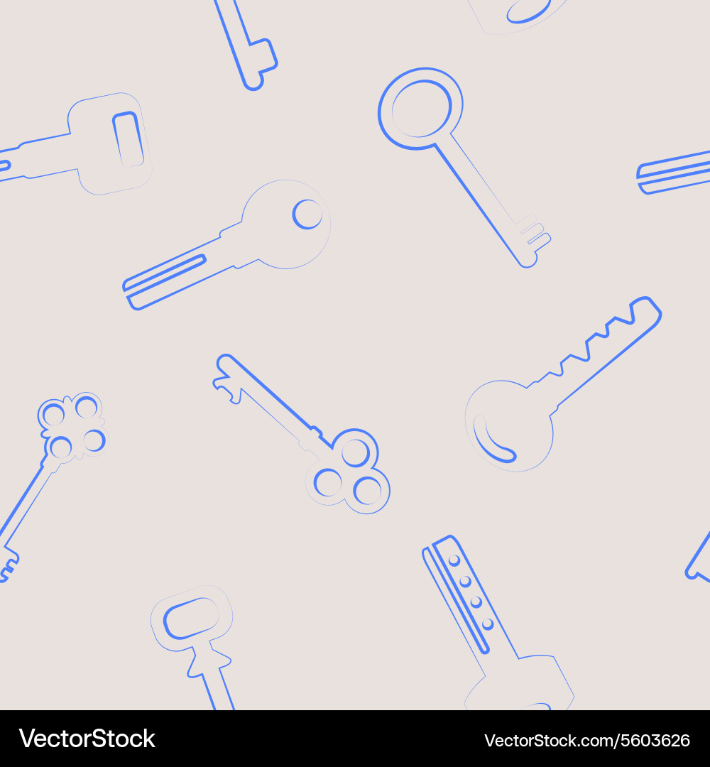 Seamless background with keys vector image