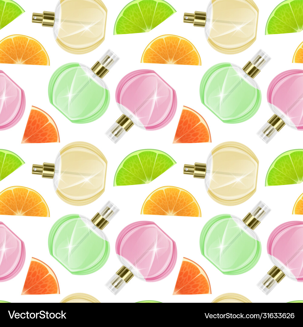Seamless endless pattern with print perfume Seamless endless pattern with print perfume Vector Image