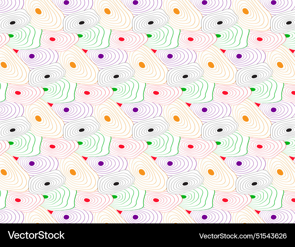 Seamless pattern design with different shapes vector image