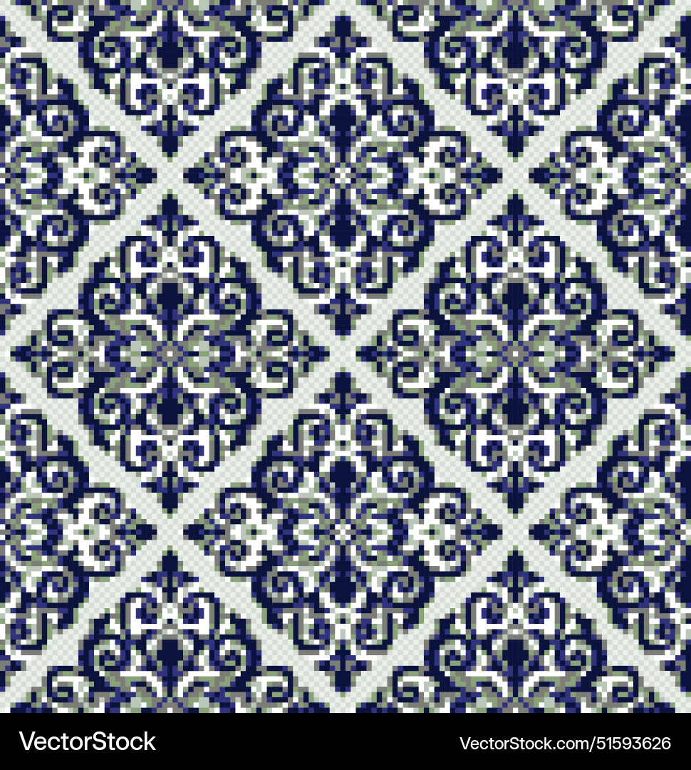 Seamless pixel background with pattern Vector Image