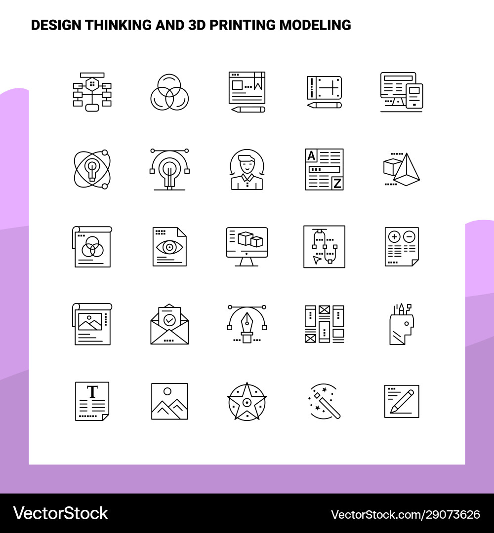Set design thinking and 3d printing modeling Set design thinking and 3d printing modeling vector image