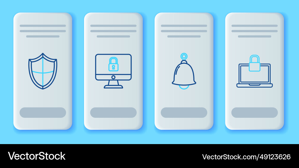Set line lock on computer monitor screen ringing Set line lock on computer monitor screen ringing vector image