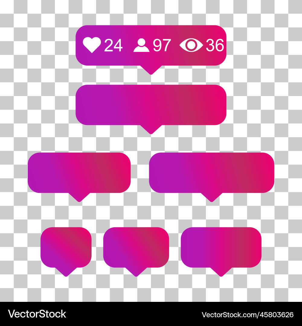 Set of interface buttons for web design social Set of interface buttons for web design social Vector Image