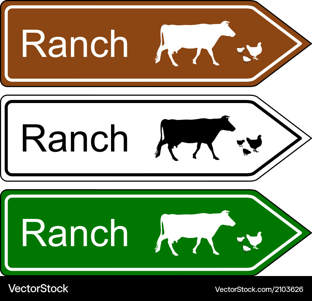 Sign ranch Royalty Free Vector Image - VectorStock
