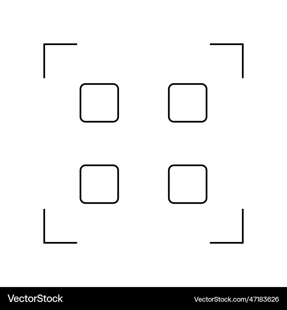 Simple qr code icon or data vector image