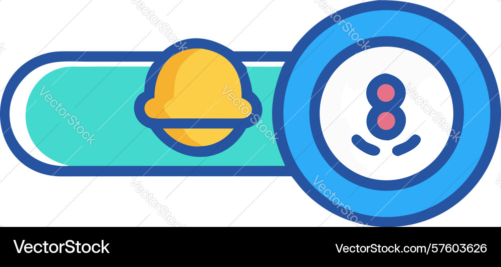 Ui slider with value indicator icon design vector image