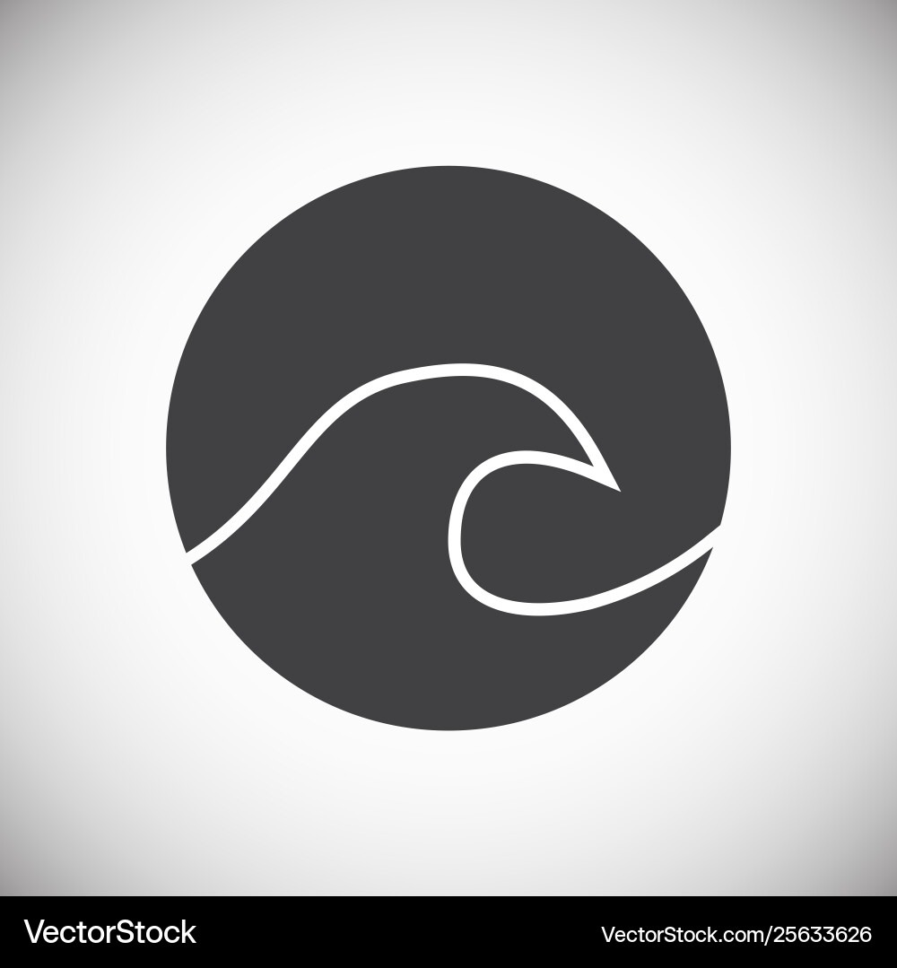 Wave icon on background for graphic and web design Wave icon on background for graphic and web design vector image