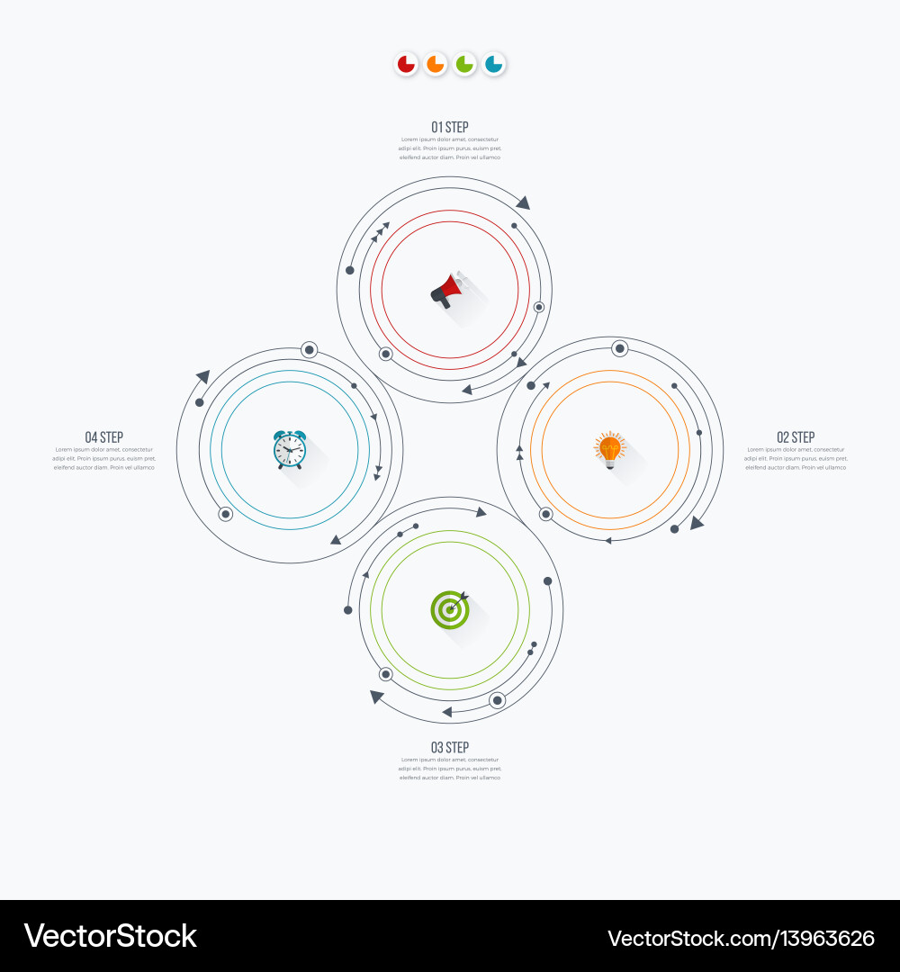 Workflow & Diagram Template - Circle Options vector image