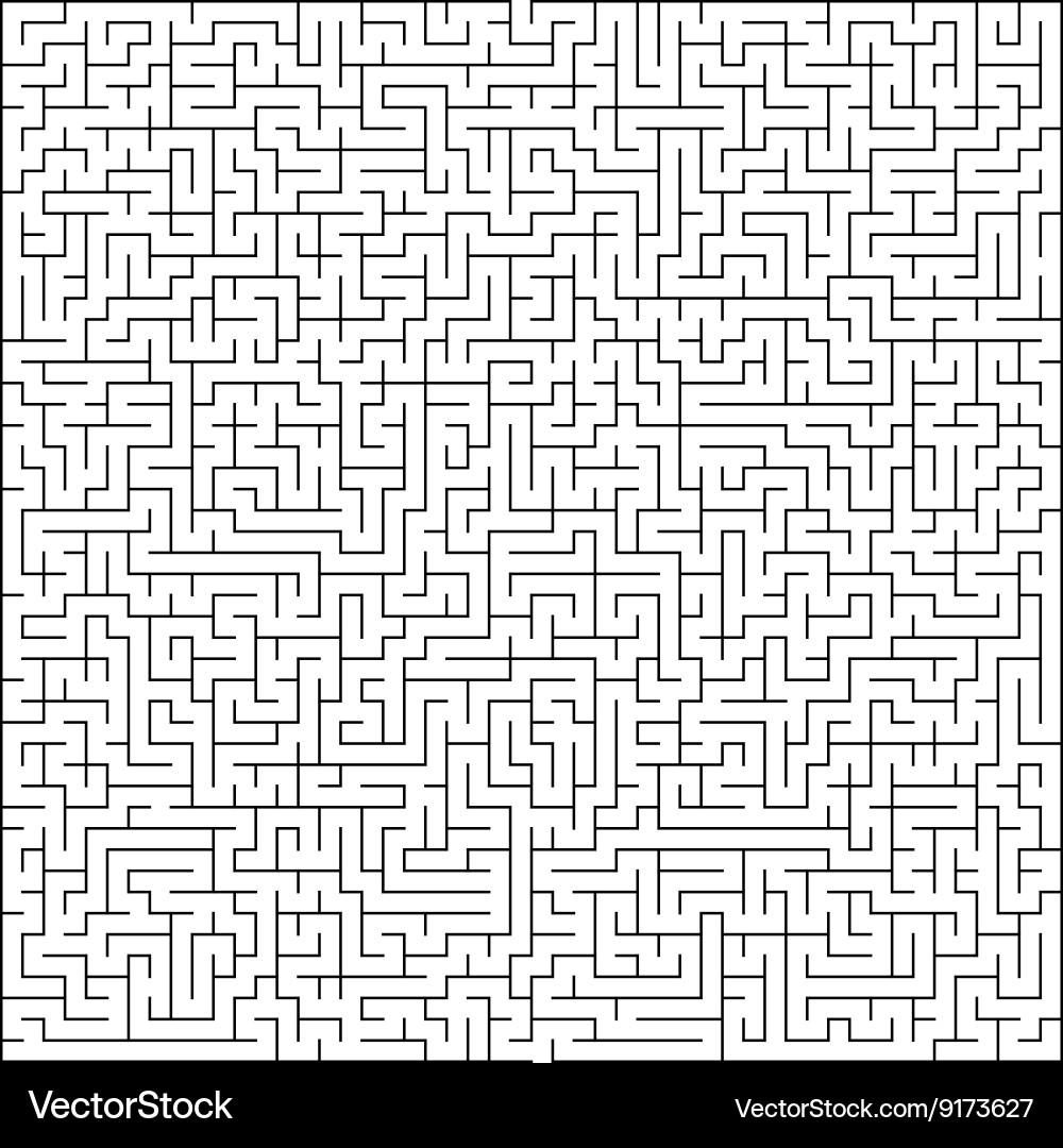 Abstract maze of high complexity vector image