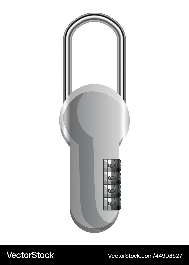 Code padlock lock with combination password Code padlock lock with combination password vector image