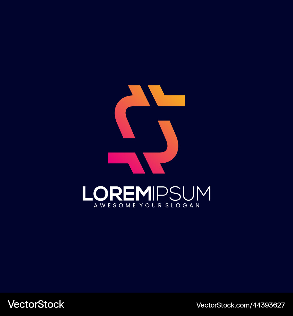 Crypto S Logo - Abstract Gradient – Royalty-Free Vector | VectorStock