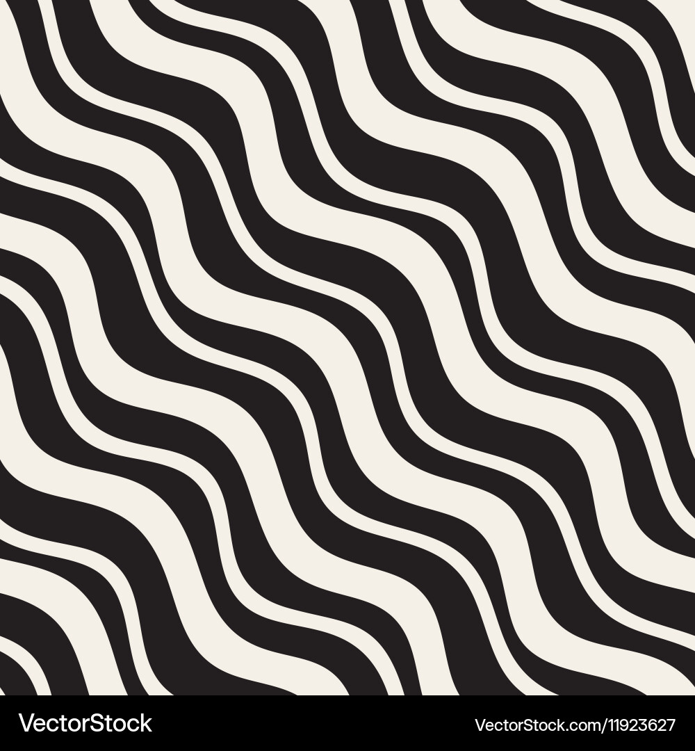 Diagonal Wavy Stripe Pattern Vector Image