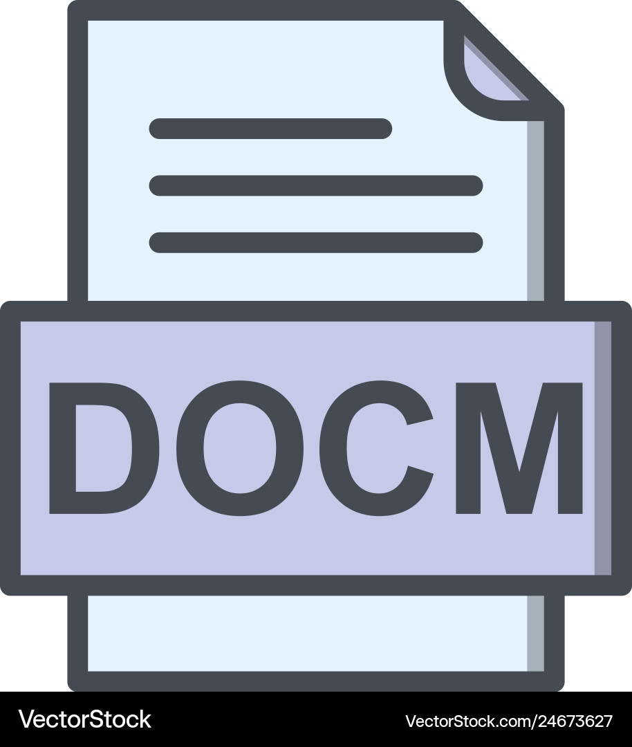 Docm file document icon Vector Image