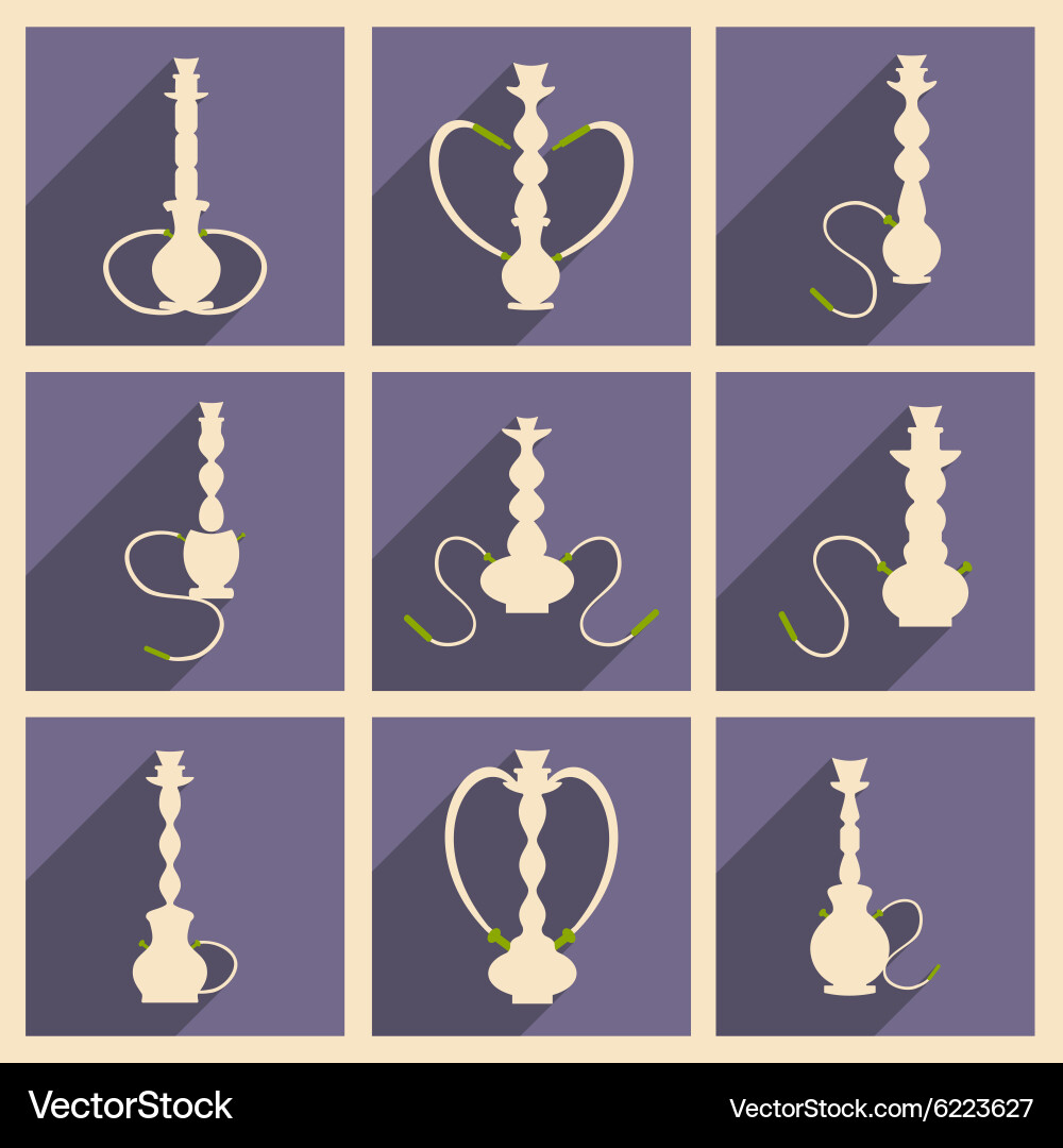 Flat with shadow concept and mobile application vector image
