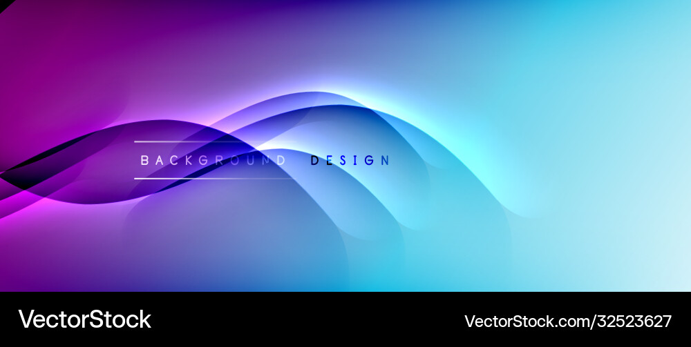 Fluid gradient waves with shadow lines and glowing Fluid gradient waves with shadow lines and glowing Vector Image