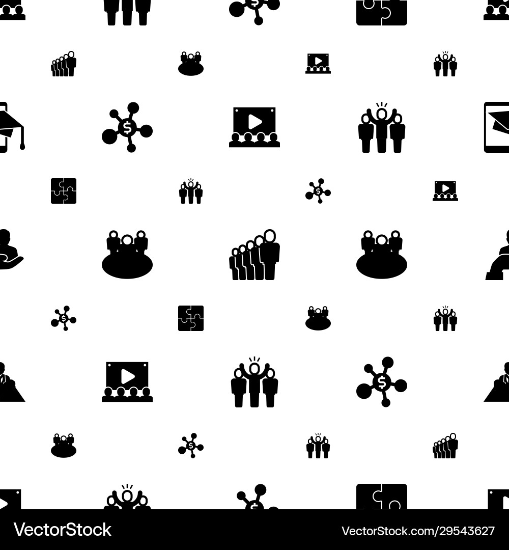 Group icons pattern seamless included editable Group icons pattern seamless included editable vector image
