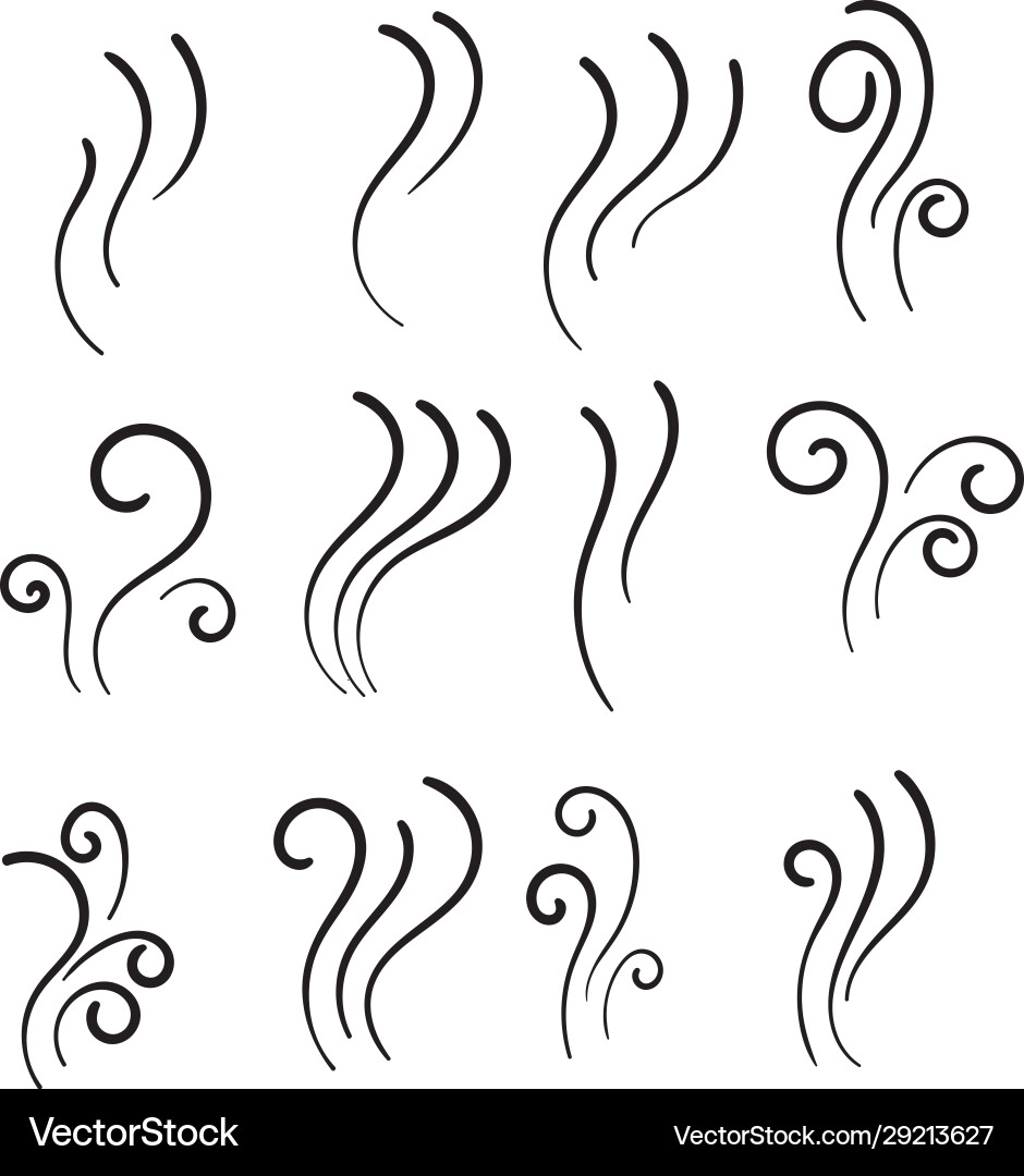 Hand drawn aromas vaporize icons smells line icon Hand drawn aromas vaporize icons smells line icon vector image