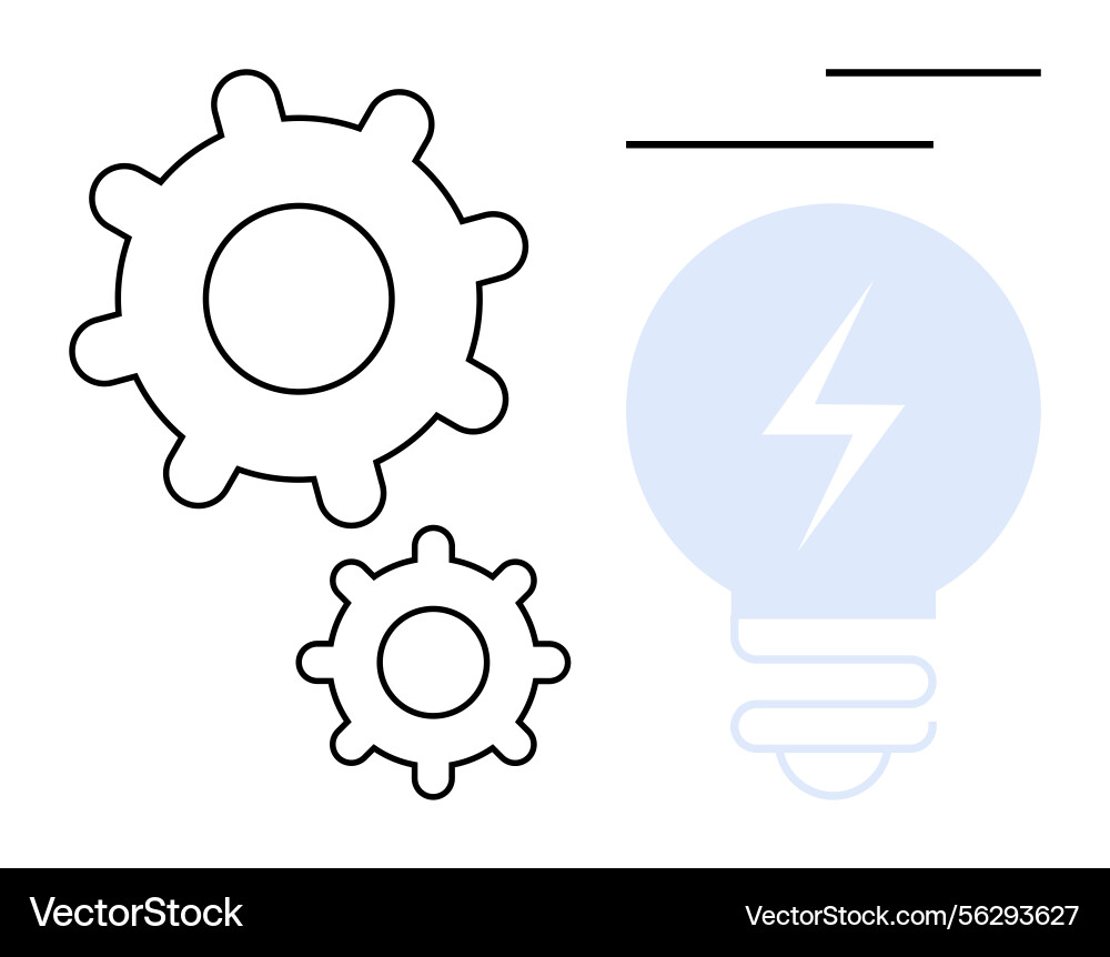 Innovation and productivity concept with gears Vector Image
