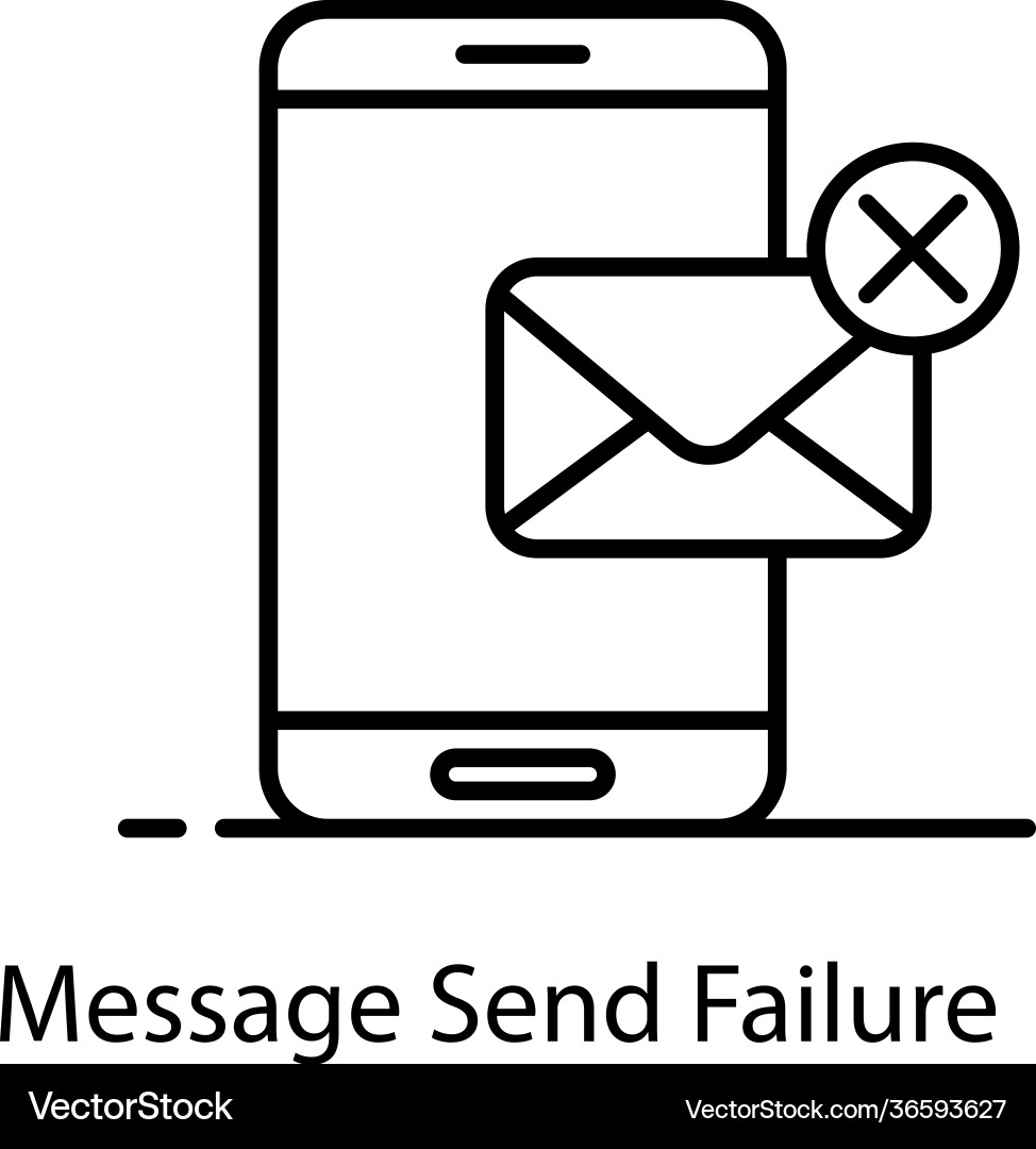 Message send failure Vector Image
