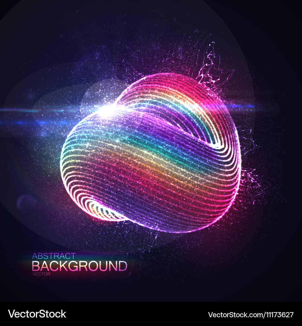 Rainbow Particle Loop vector image