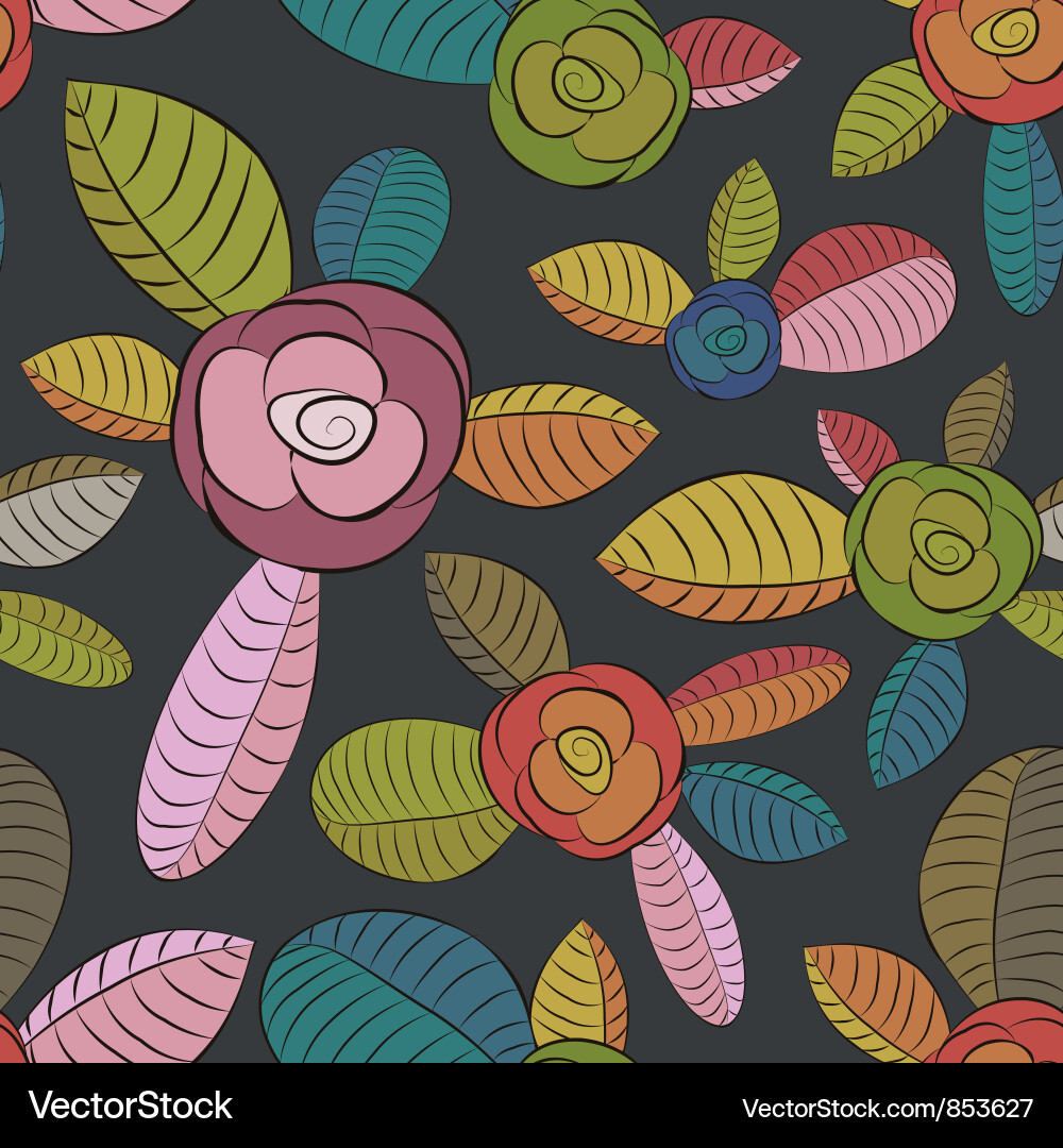 Retro seamless pattern vector image