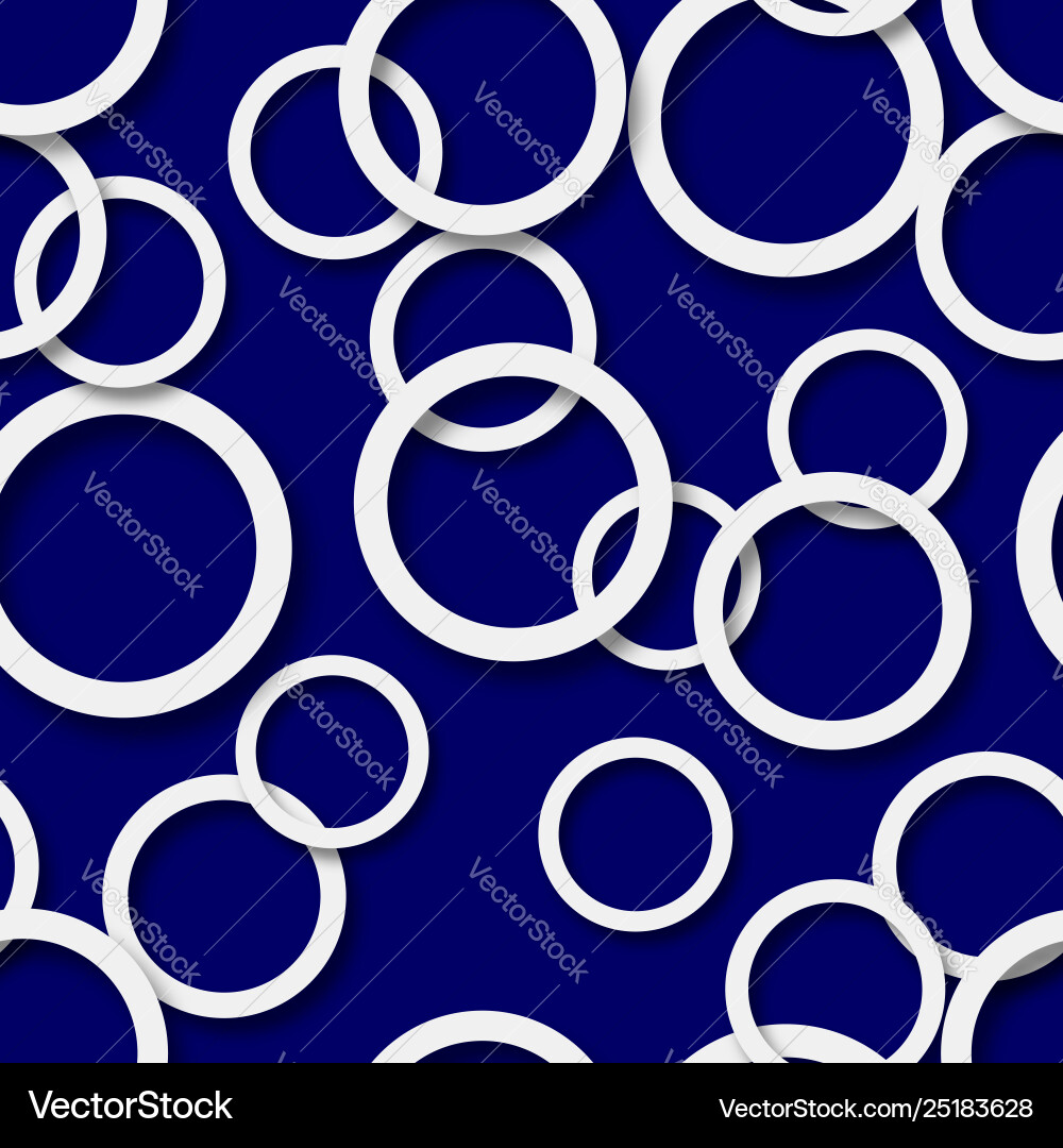 Abstract seamless pattern rings with shadows Abstract seamless pattern rings with shadows vector image