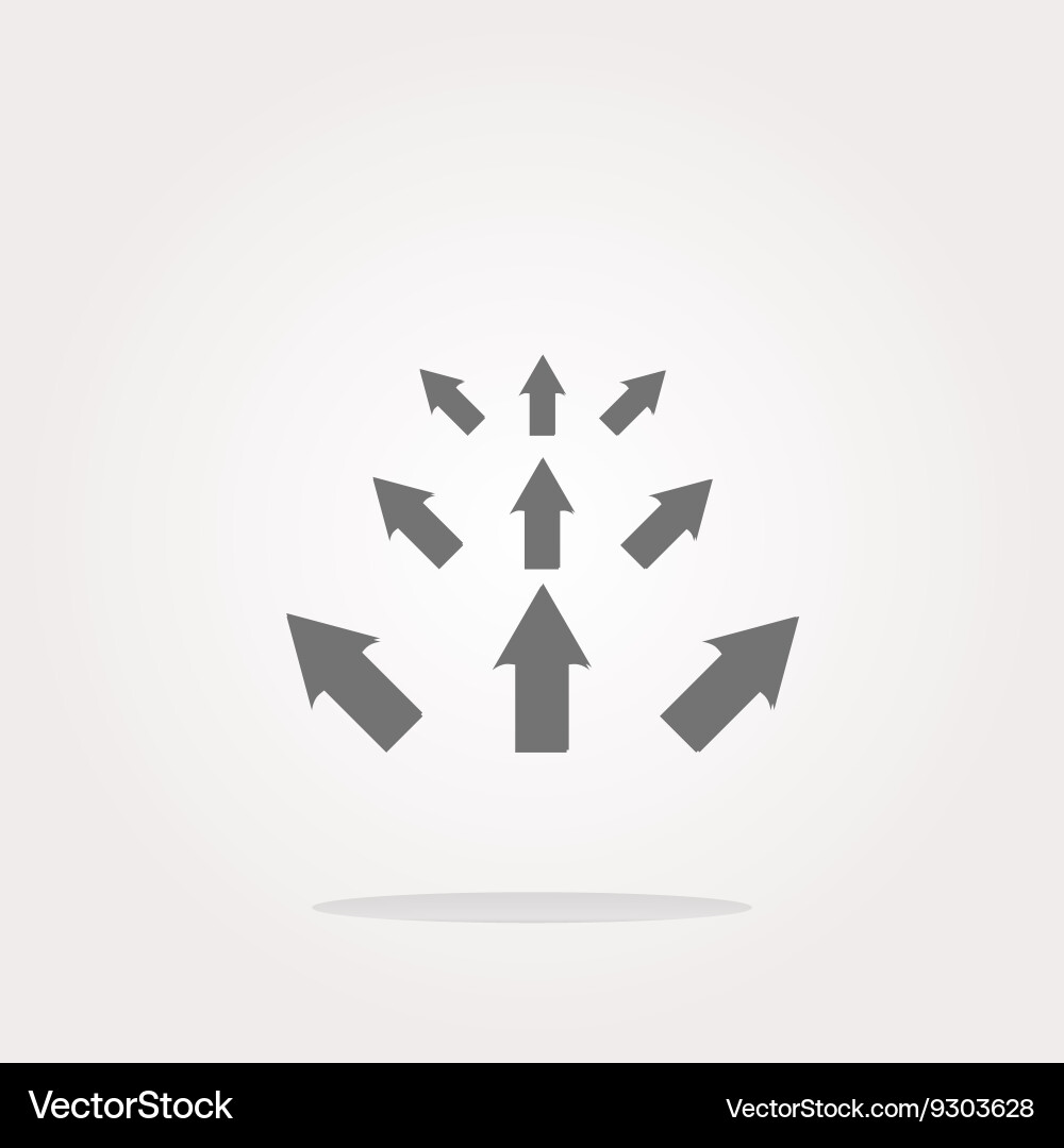 Arrow set web icon button isolated vector image