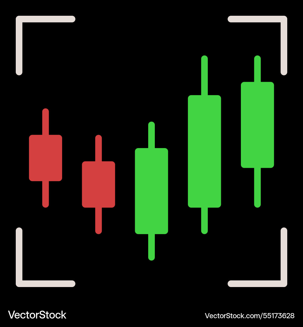 Candlestick chart analysis crypto trading colored – Royalty-Free Vector |  VectorStock