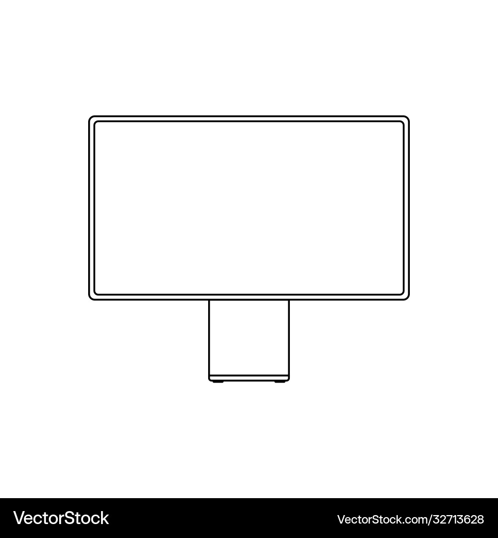 Computer display screen monitor Computer display screen monitor vector image