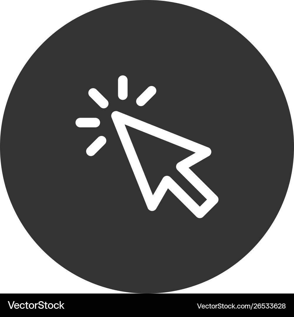 Cursor icon in modern style for web site Cursor icon in modern style for web site vector image