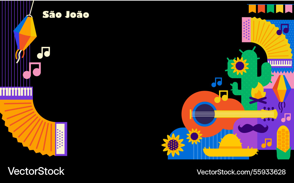 Festa junina poster mit geometrischen Muster Sommer Festa junina poster mit geometrischen Muster Sommer vektorbild