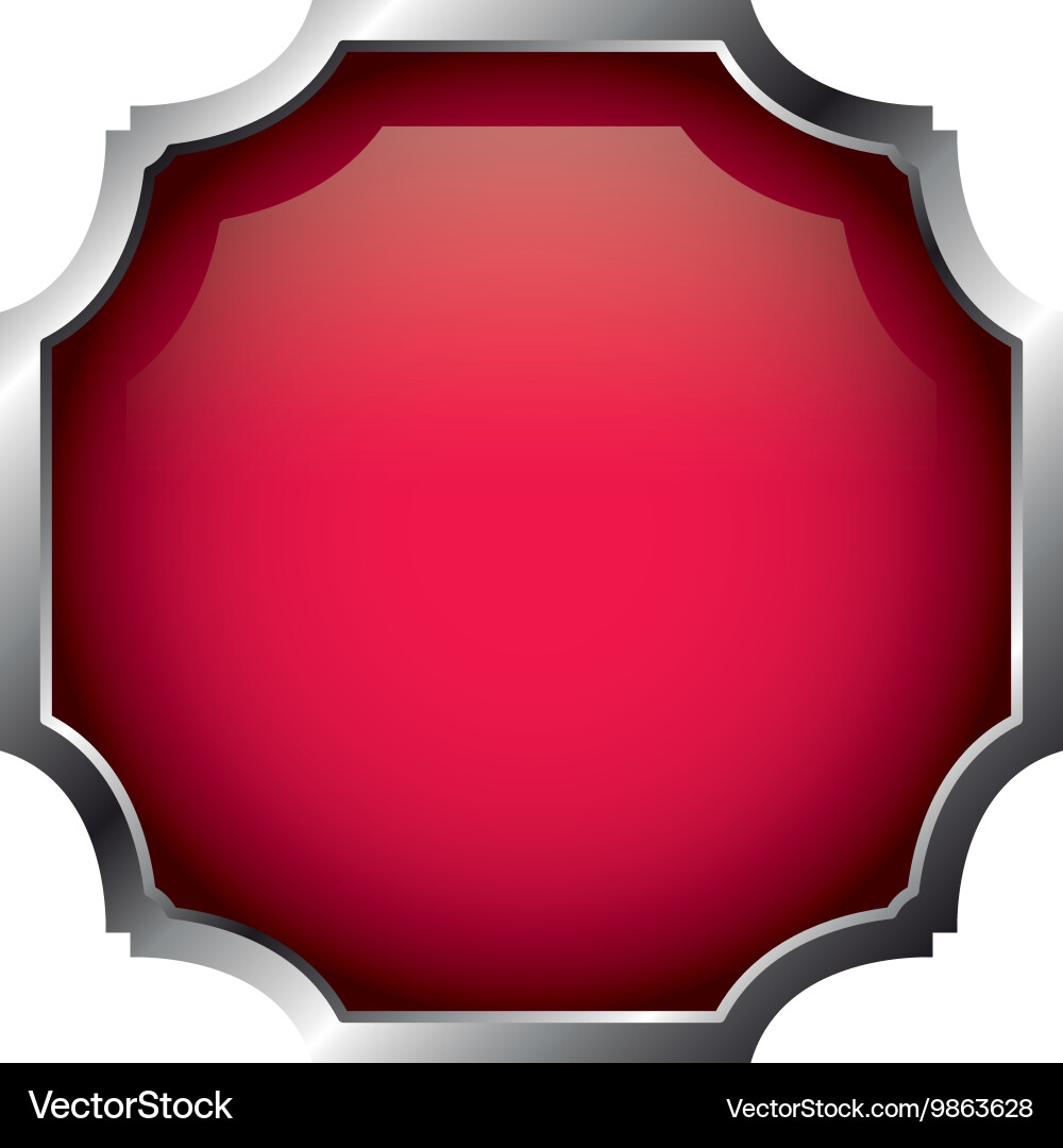 Frame with silver border isolated icon design vector image