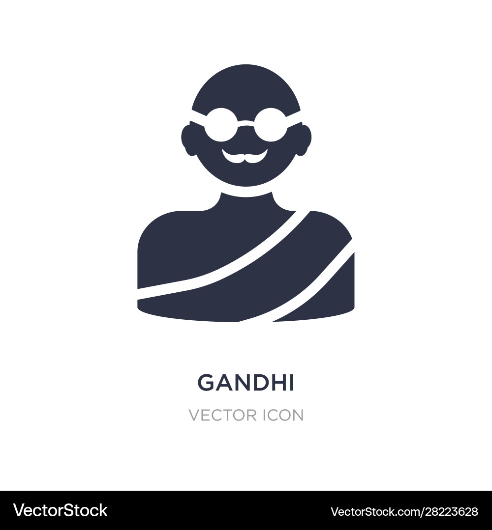 Gandhi icon on white background simple element Gandhi icon on white background simple element vector image