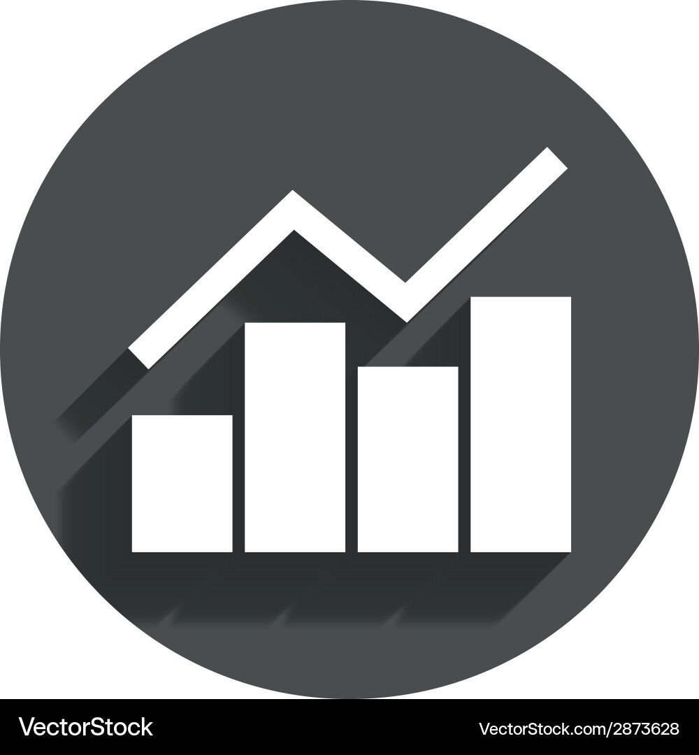 Graph Chart Icon - Statistics Symbol vector image