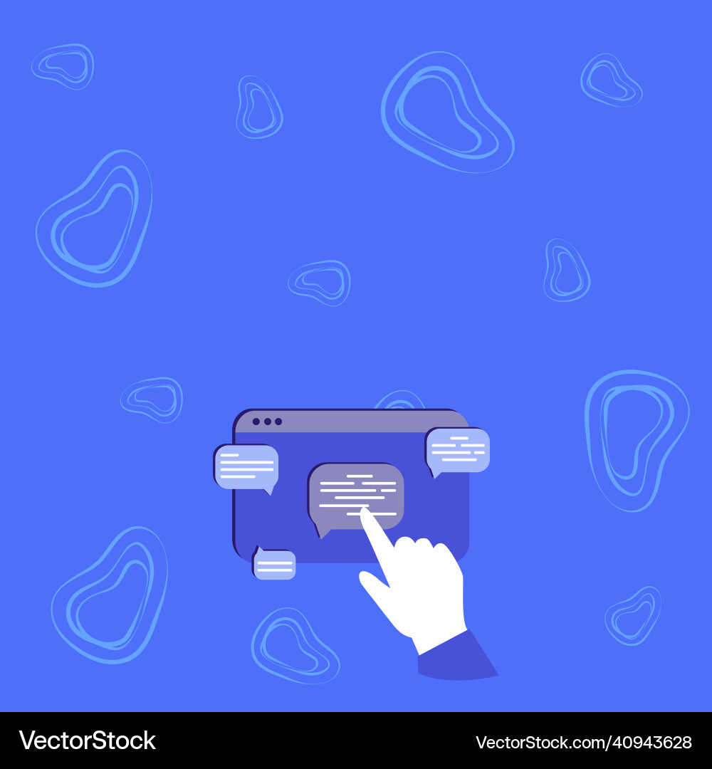 Hand showing graph growth pointing web browser Hand showing graph growth pointing web browser vector image