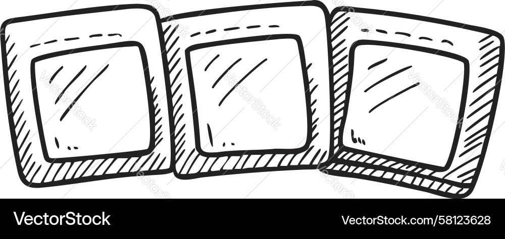 Labeled Card Icons - Data Display Vector Image