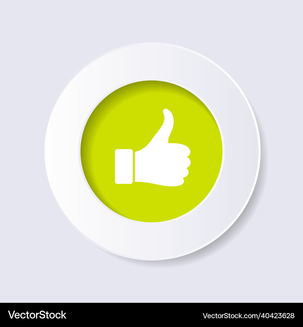Modern web like icon round button Modern web like icon round button vector image