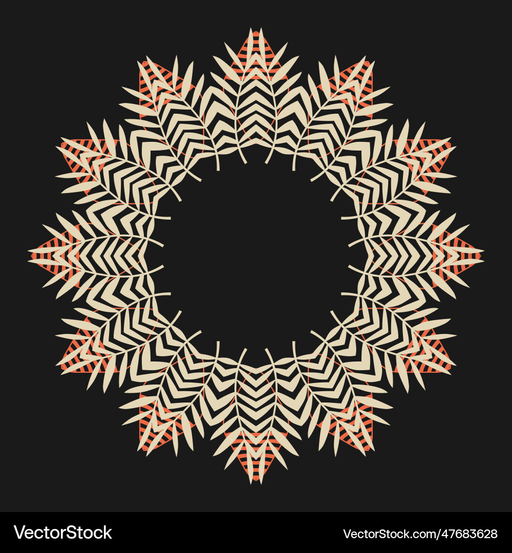Ornamente grafische Zusammensetzung mit Pflanze Ornamente grafische Zusammensetzung mit Pflanze vektorbild