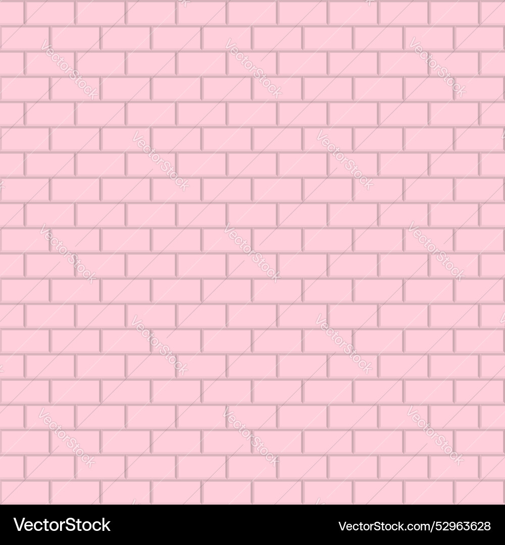 Pink brick wall background and pattern Royalty Free Vector