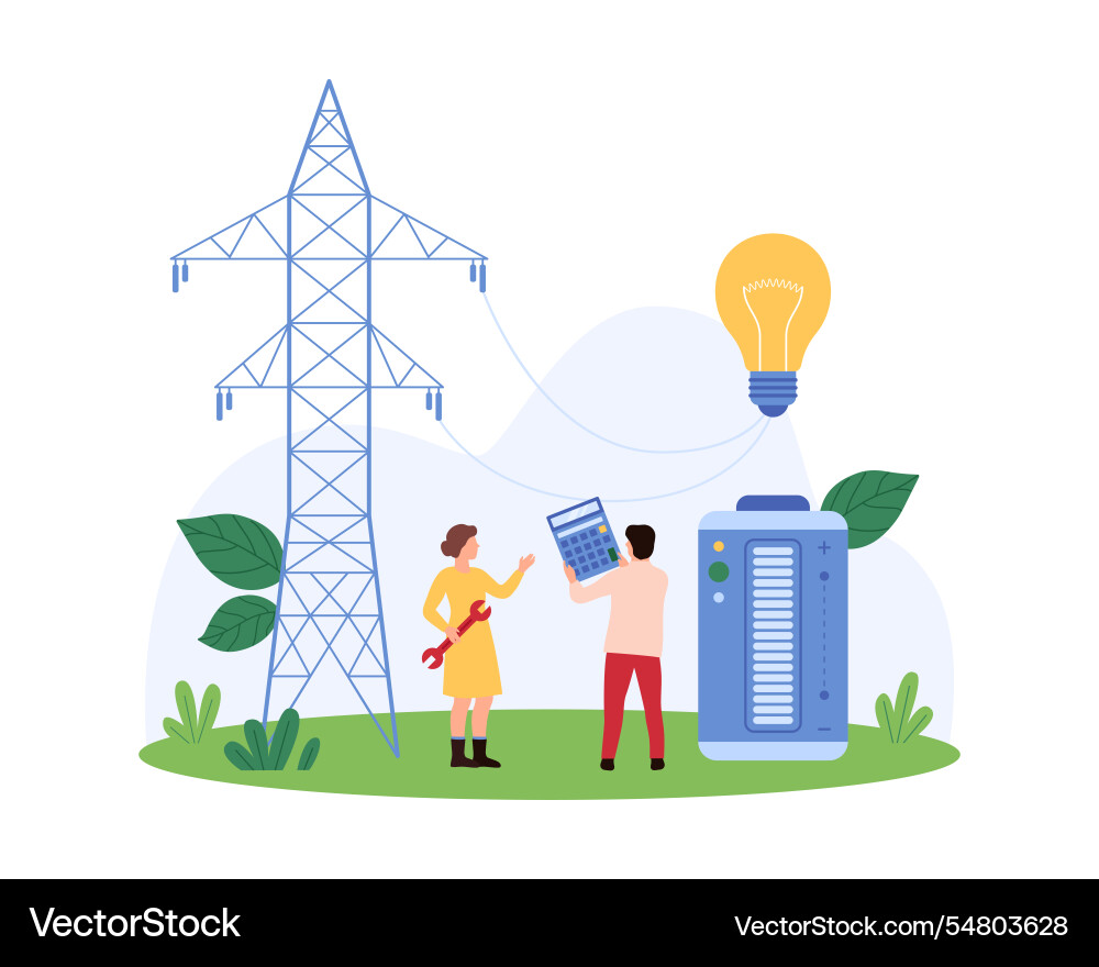 Power industry and energy management concept Power industry and energy management concept vector image