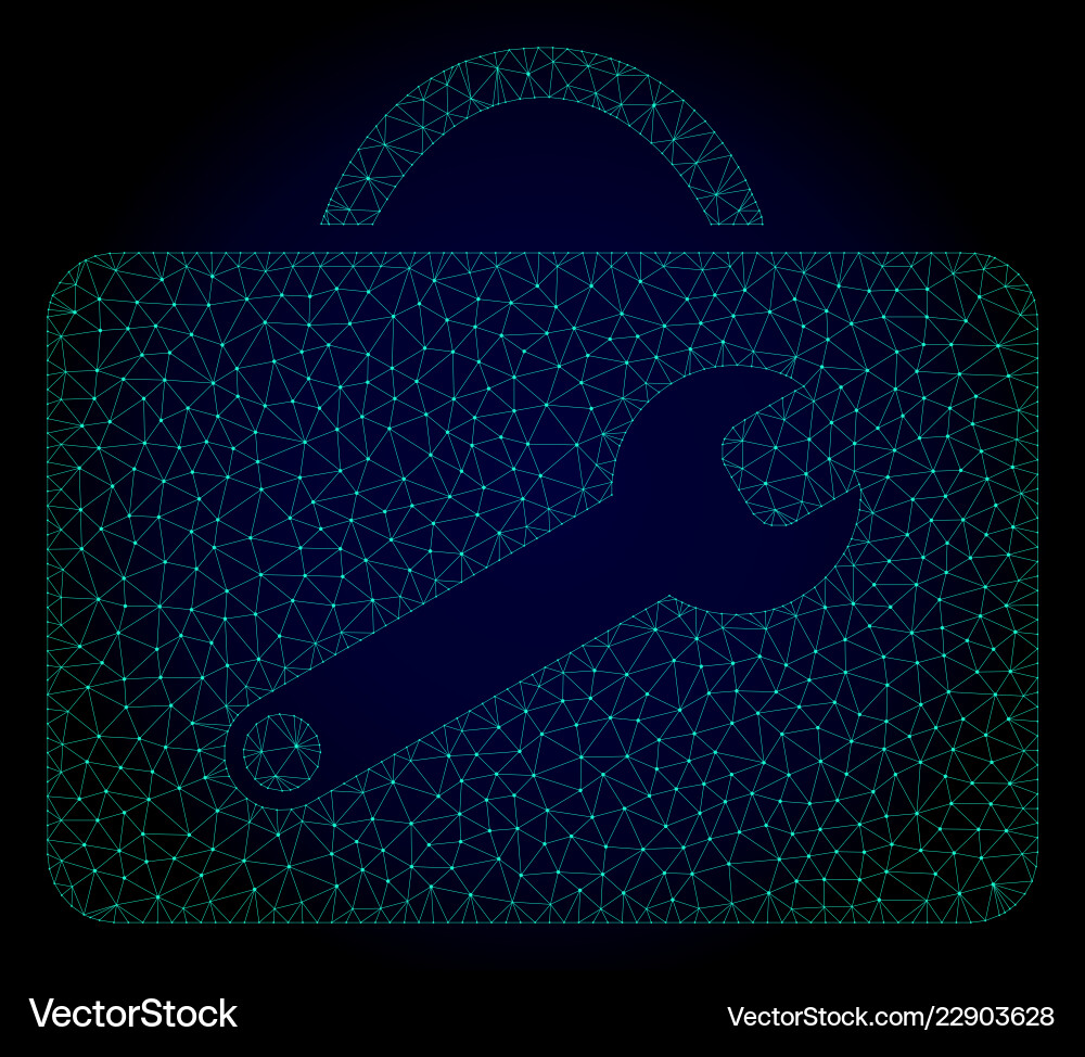 Service toolkit polygonal frame mesh Service toolkit polygonal frame mesh Vector Image