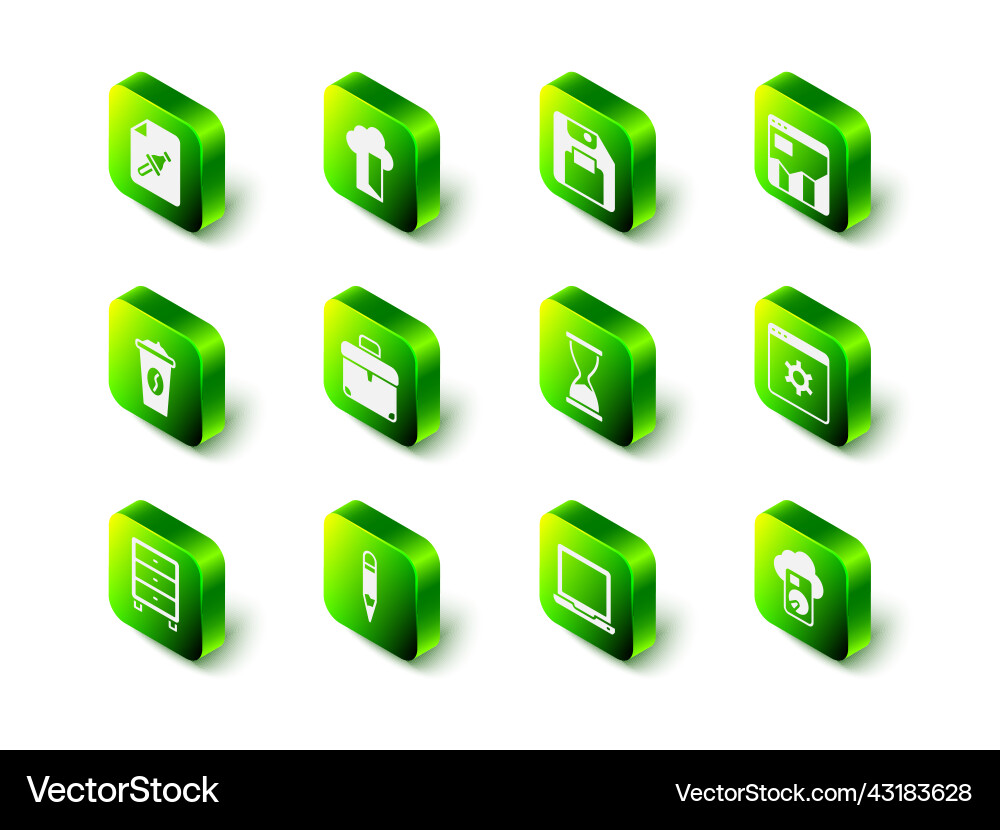 Set cloud database floppy disk graph chart Set cloud database floppy disk graph chart vector image