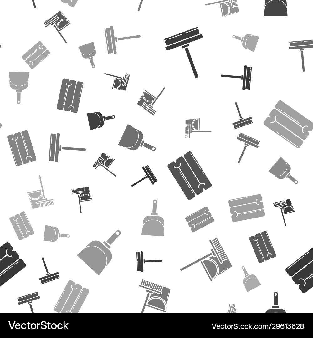Set squeegee scraper wiper mop and bucket Vector Image