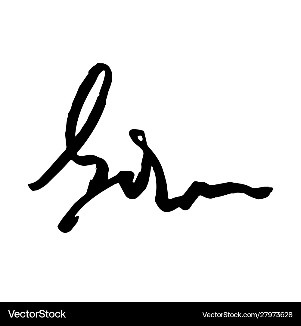 Unreadable handwriting font signature text Unreadable handwriting font signature text vector image